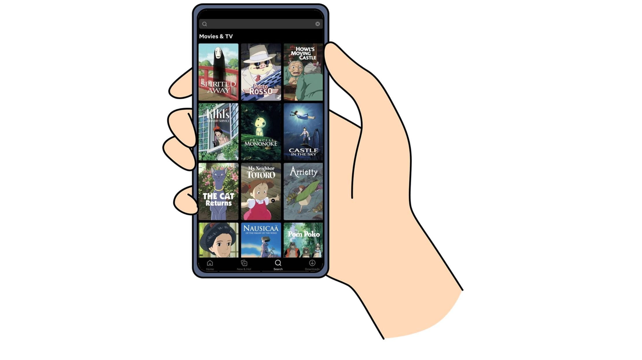 海外版Netflixではジブリ作品がまとめて配信されている