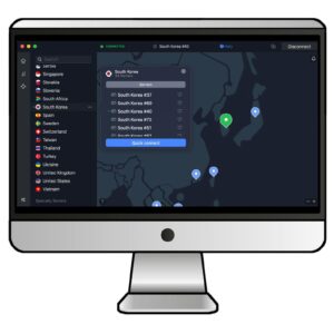 NordVPNを利用して韓国のVPNサーバーに接続