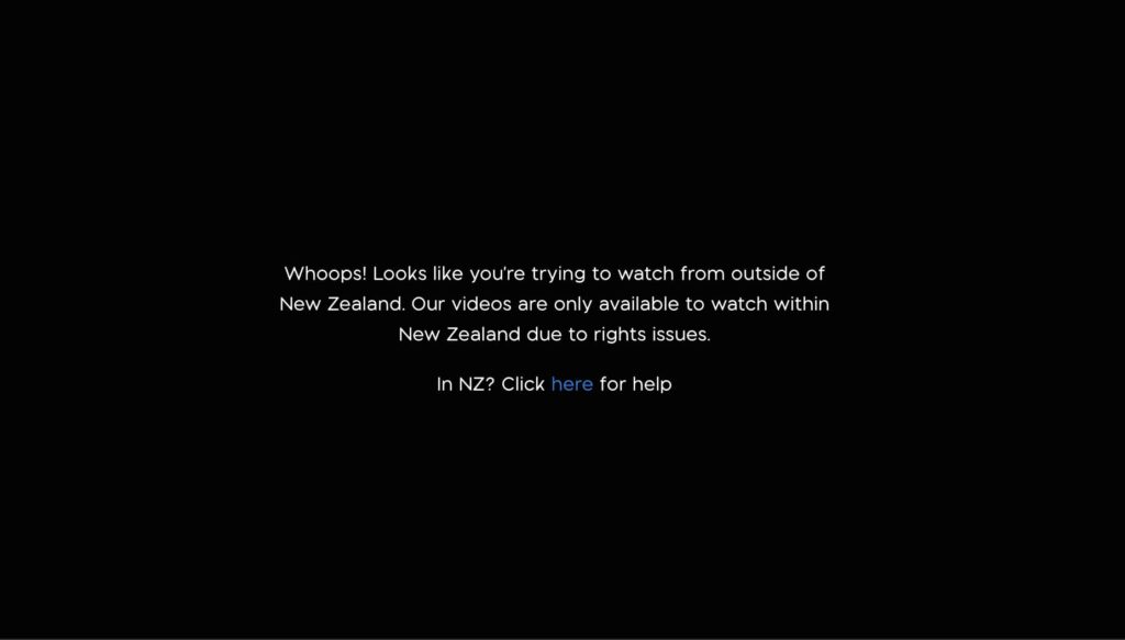 TVNZ公式はニュージーランド国外からの視聴を認めていない