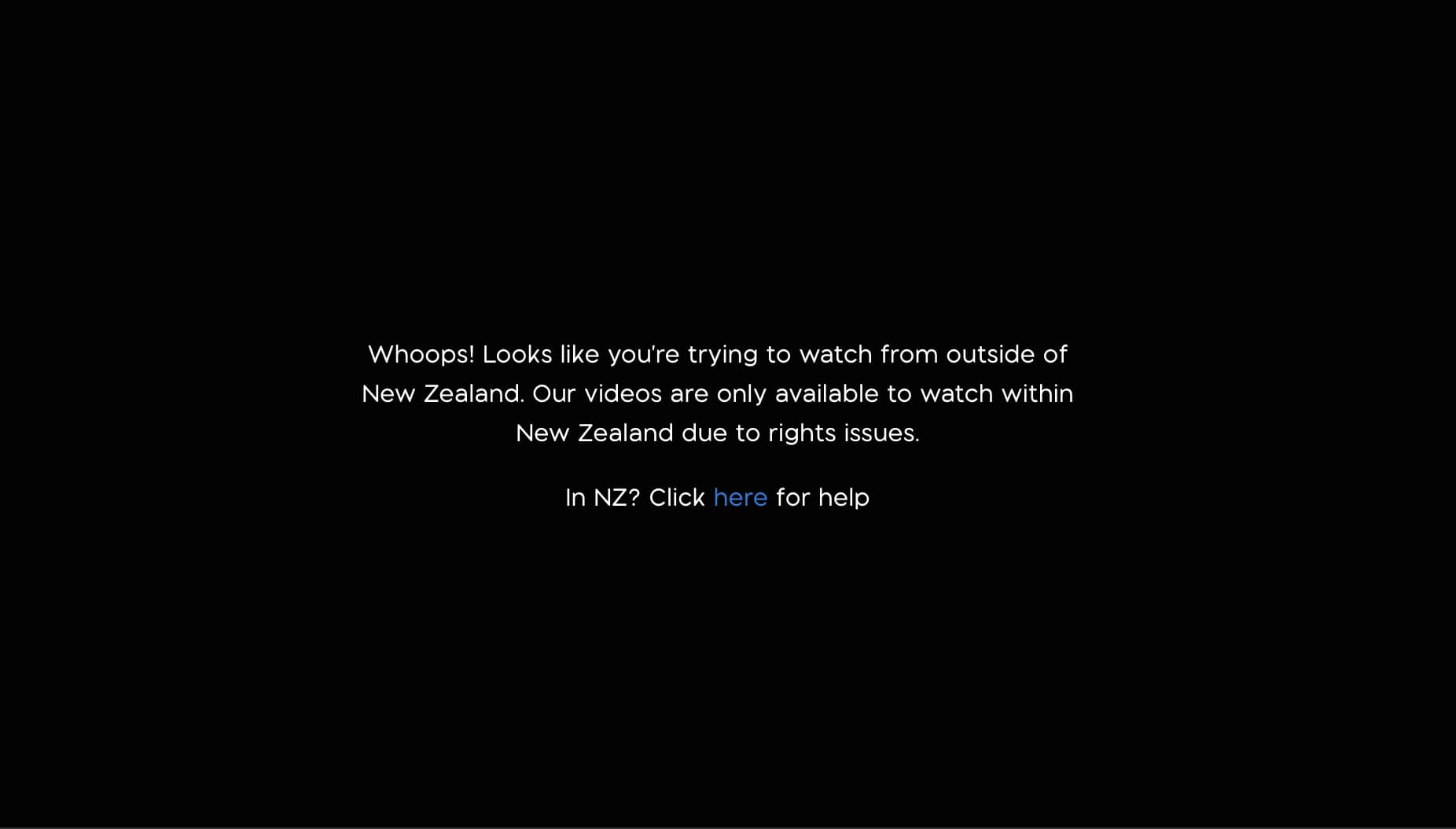 TVNZ公式はニュージーランド国外からの視聴を認めていない