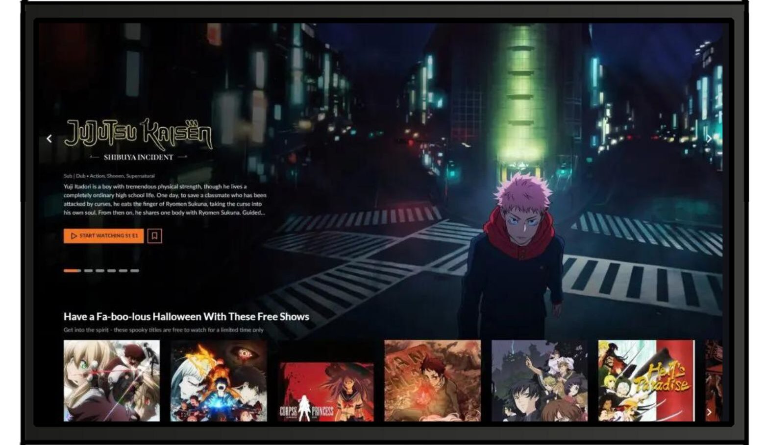 VPNでアメリカのサーバーに接続すると、日本からもCrunchyrollのアニメが再生できる