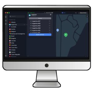 NordVPNを利用して、比べたい国のサーバーに接続する