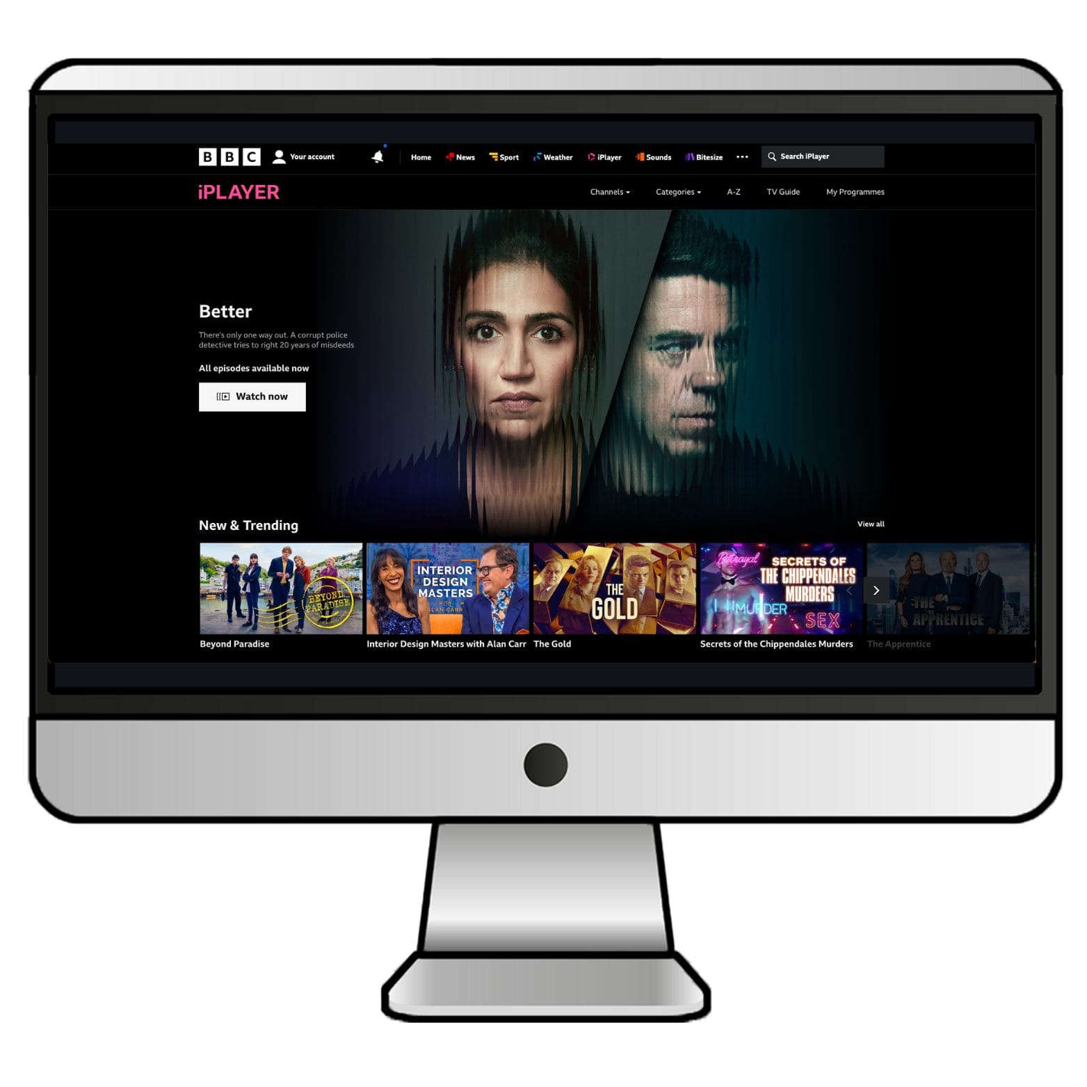 BBC iPlayerはイギリスBBCの公式動画配信サービス