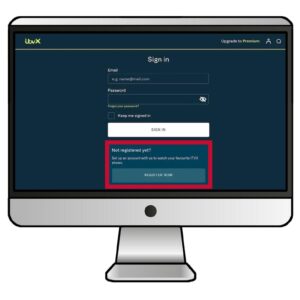 ITVXの会員登録の開始画面