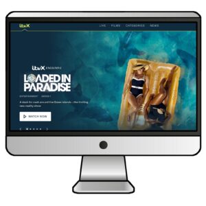 イギリスのITVXウェブサイトのトップページ