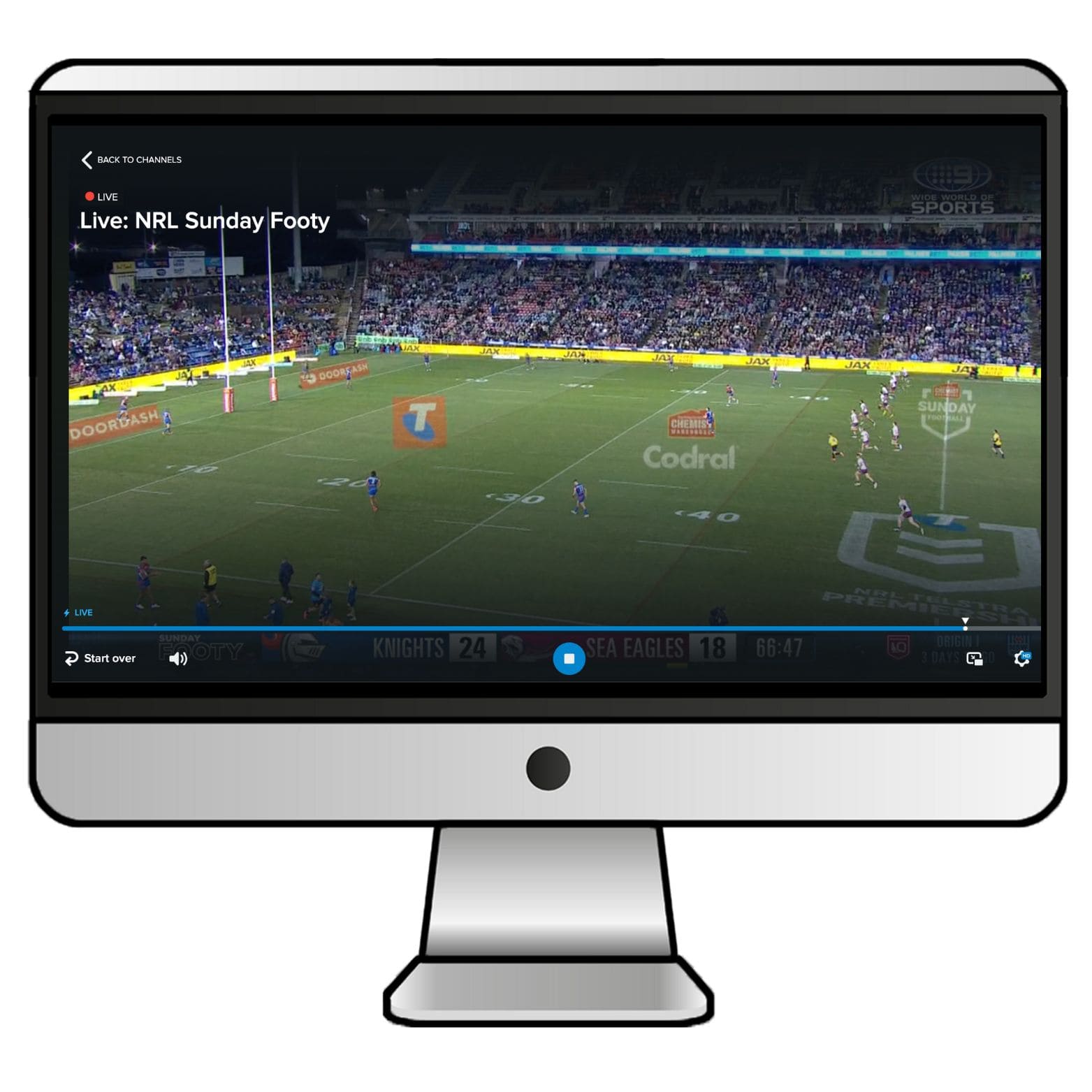 VPNを利用すれば、日本からNRLの試合がオーストラリアの9Nowで無料で見れる