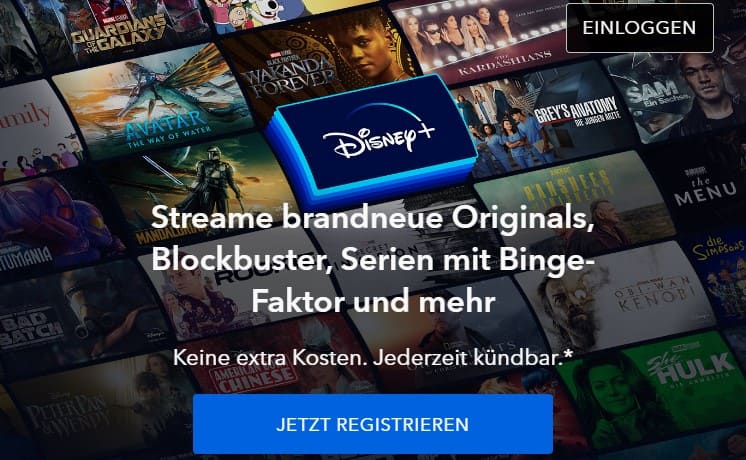 ドイツからアクセスすると、ドイツ版Disney+に変更されてしまう