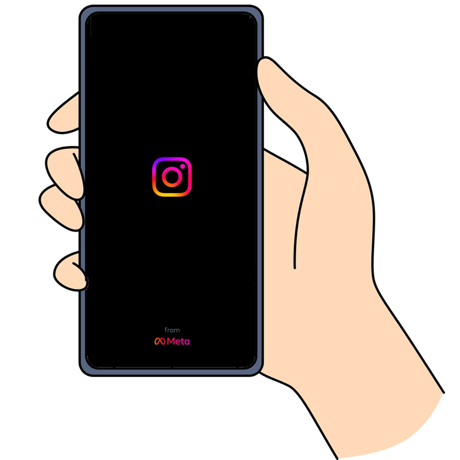 VPNに接続した状態でInstagramのアプリを起動する