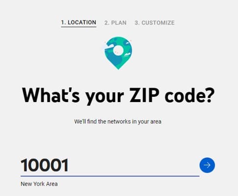 YouTube TVの登録画面でアメリカのZIPコードを入力する