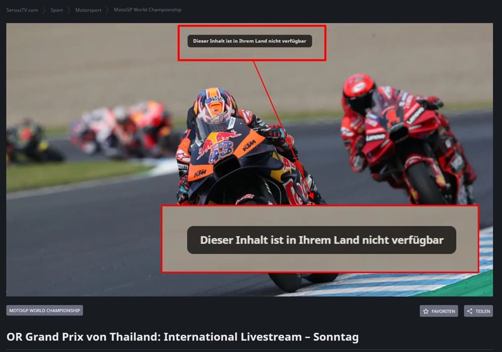 日本からオーストリアのServus TVにアクセスすると動画が再生できない
