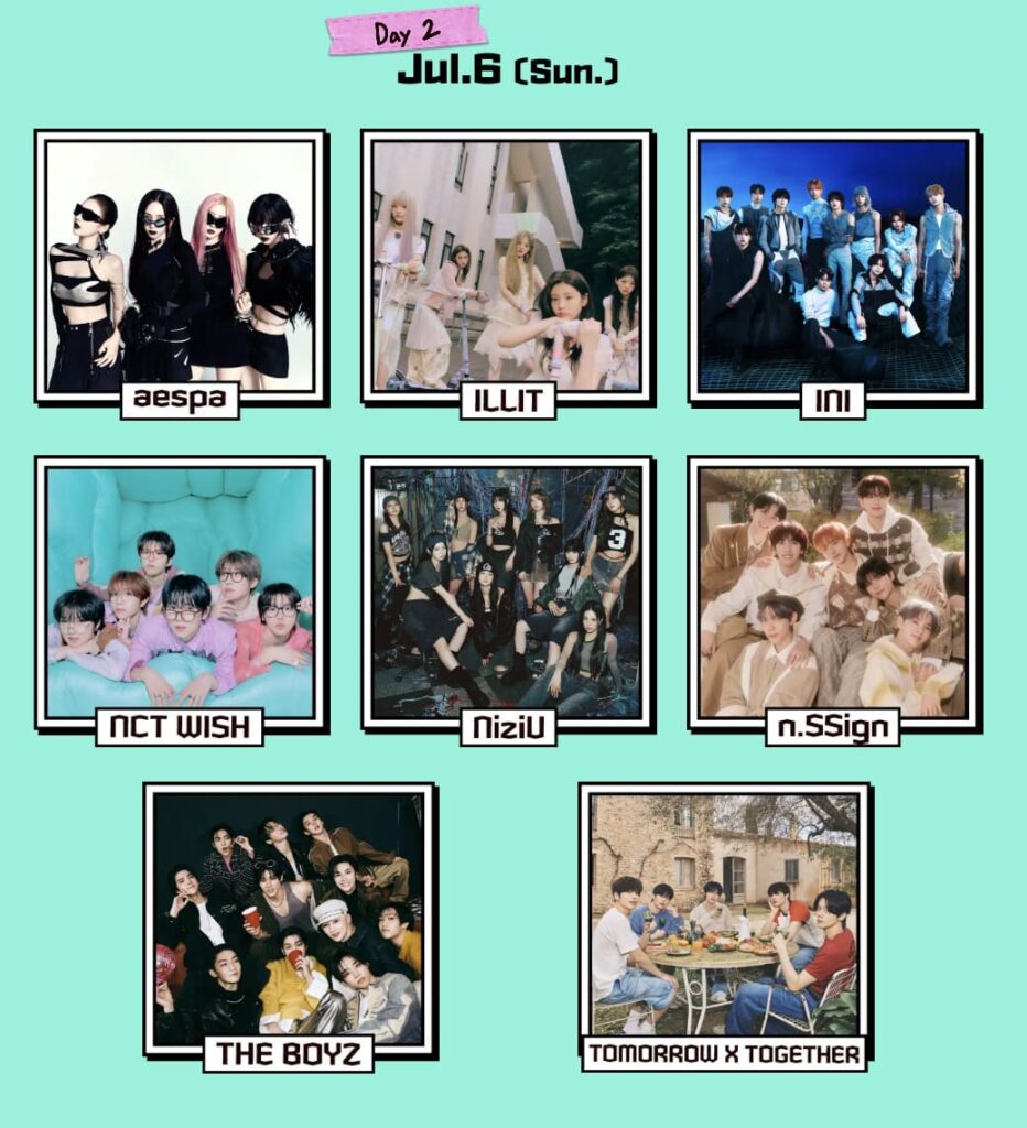2025 Show! 音楽中心 in JAPAN DAY2（7月6日）の出演アーティスト一覧