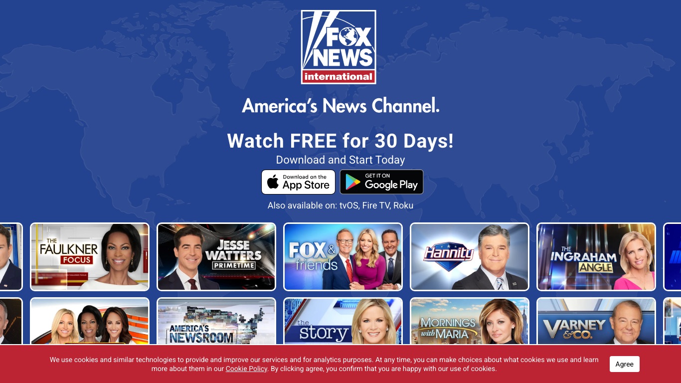 FOX News Internationalなら日本からVPNなしでFOX News Channelのライブ配信が見られる