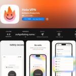 Hola VPNのApp Store掲載ページ。デベロッパはHola VPN Ltd、対応言語は英語のみと表示されている
